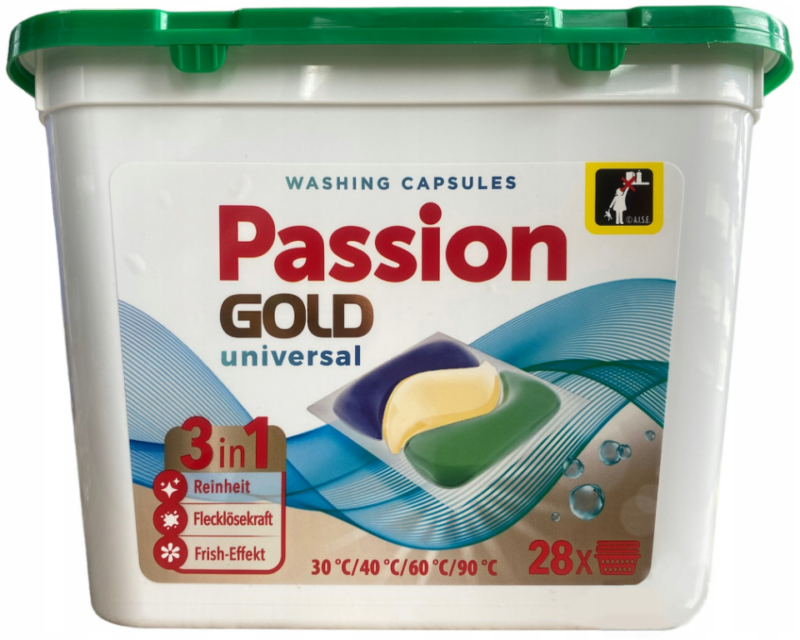 Passion Gold 3in1 Kapsułki Do Prania Uniwersalne 28 Szt.